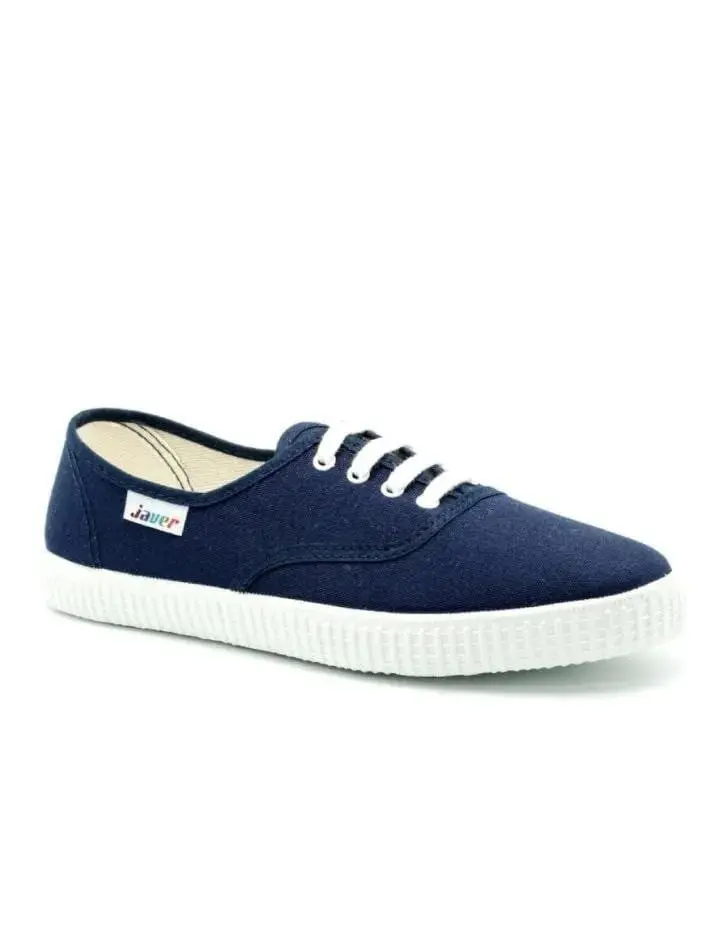 Zapatillas inglesas cordones de lona marca JAVER
